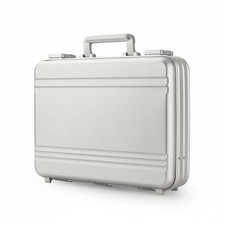 Locking aluminum briefcase - aluminum,
