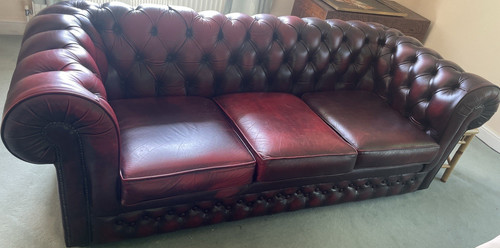 Vintage chesterfield leather - chesterfield,