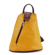 100% Leather Backpack yellow