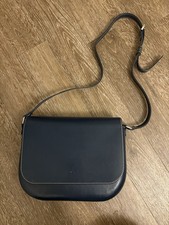 APC Navy Shoulder Bag Leather