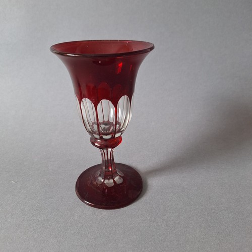 Antique ruby red bohemian - antique, cut