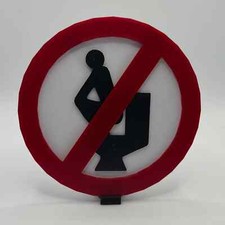 Standing toilet seat - no, sign