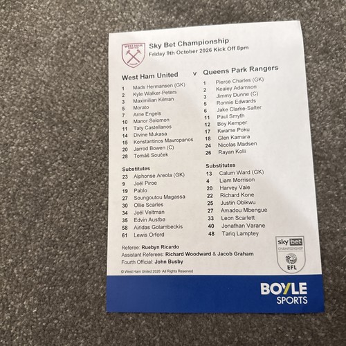 West ham united qpr - ham,