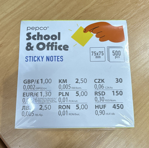 Pepco self stick sticky notes - sticky,