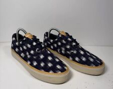 Sebago Docksides Shoes Mens UK5.5 Blue Check X Universal Works Boat Sneakers