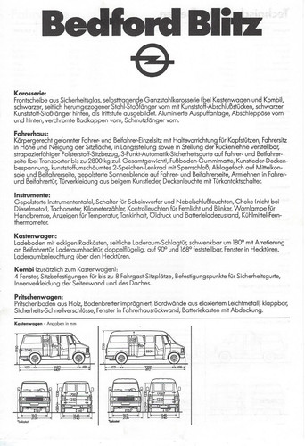 Car brochure opel bedford - car,