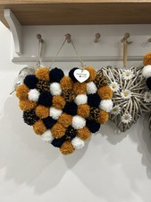 Handmade Hanging Heart Pom Pom