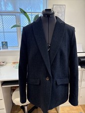 Joules navy tweed blazer size - navy,
