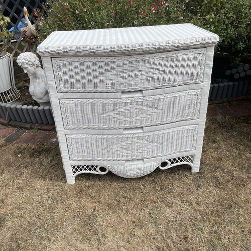 Rattan and seagrass chest - and,