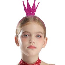 UK Girl Princess Crown Headband Glitters Party Birthday Tiara Hair Band Costume