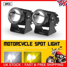 Pair White Yellow Motorcycle