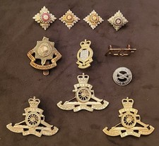 Vintage Military Cap Badges  x 11