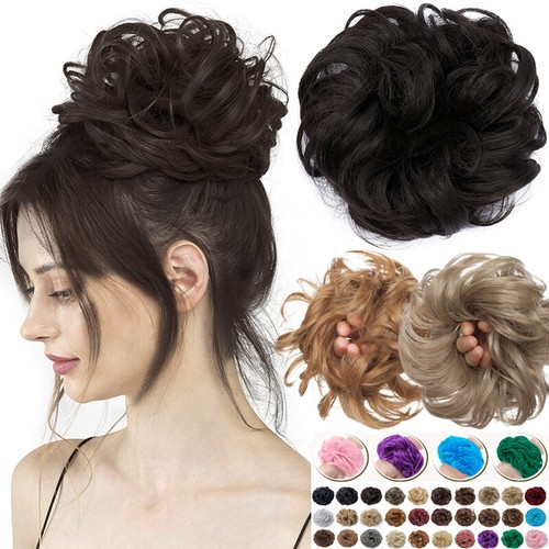 Real soft curly messy bun - curly, hair