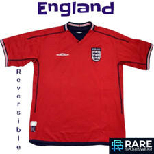 VINTAGE ENGLAND UMBRO 2002 AWAY FOOTBALL SHIRT LARGE ADULT (V GOOD)  REVERSIBLE