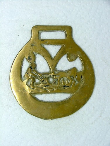 Horse brass farmer - brass,