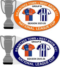 BRAINTREE TOWN v WEST BROM U21 National  League Cup  2025-26 Matchday Pin Badges