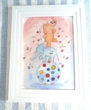 Watercolour Cute Fun Elephants