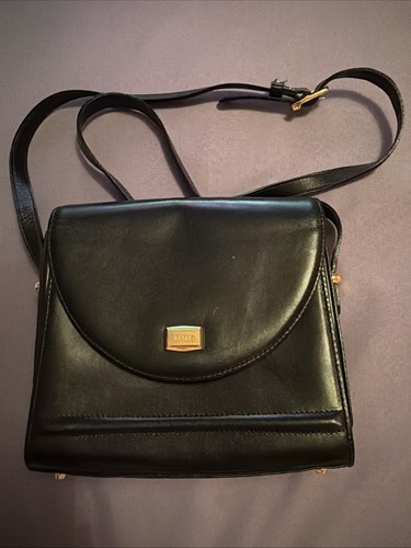 Black leather bally shoulder - leather,