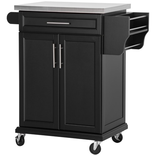 Homcom kitchen cart storage - cart,