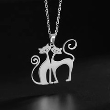 Loving Cat Necklace Polished