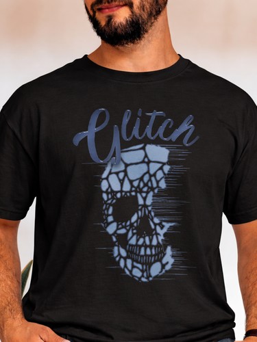 Glitch cracked skull - cracked,