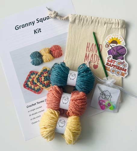 Crochet granny square - crochet, starter
