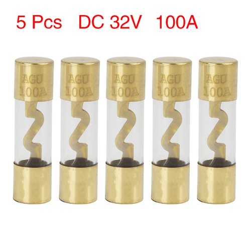5pcs 100 amp agu - agu, gold