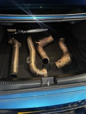 MERCEDES AMG GT GTS GTR DOWNPIPES 200 CELL HI-FLOW SPORTS CATS AND HEAT SHIELD