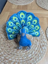 WildRepublic Plush Peacock 8" Excellent Condition