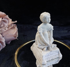 Michael Sutty Young Girl Figurine 5in Rare Vintage White Bisque England Figurine