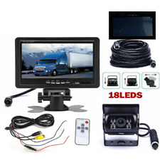 Car Reversing Camera +7" TFT LCD Monitor for Truck Caravan Bus Van Rear View Set