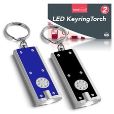 2 LED Keychain Light Ultra Bright Flashlight Keyring Camping Mini Pocket Torch
