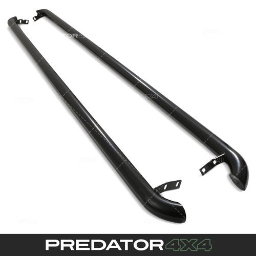 Gloss black side bars steps - gloss, 3"