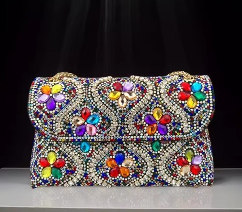 Rhinestone crossbody messenger - crossbody,