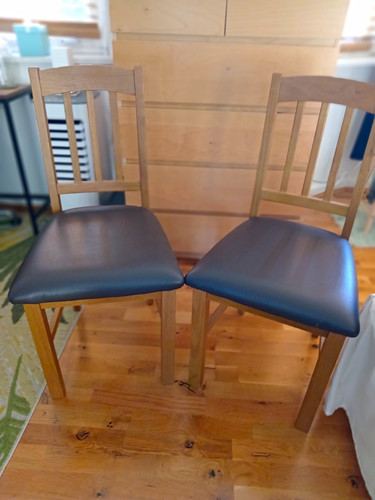 Set wooden dining chairs - set, 4