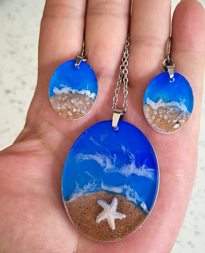 Handmade ocean beach resin - handmade,