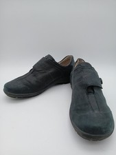 Waldläufer Black Leather Casual Slip On Shoes UK 6.5 Comfort Fit