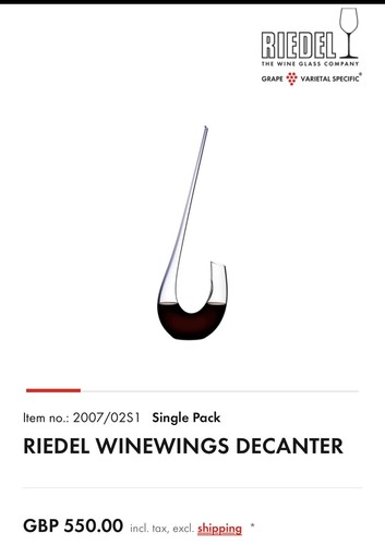 Riedel winewings decanter new - winewings,