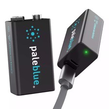 Paleblue 9V Lithium-Ion USB-C Rechargeable Batteries 500 mAh 4500 mWh - 2 Pack