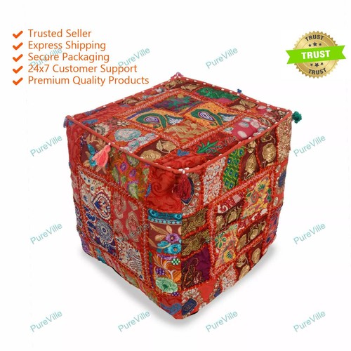 Hippie gypsy pouf ottoman - hippie,