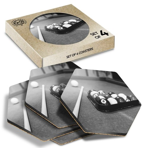 Hexagon coasters bw - x,