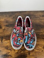 Vans X Marvel Spiderman Classic Slip On Shoes  UK Size 8 US Size 9
