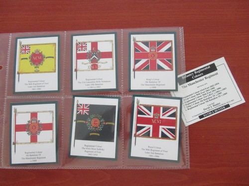 Regimental colours trade - colours, cards