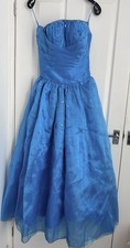 Blue Prom Dress UK 10 Corset
