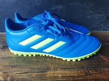 Adidas Goletto VIII astro turf football boots blue/lemon uk 10