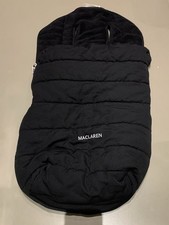 Black footmuff for pram - footmuff,