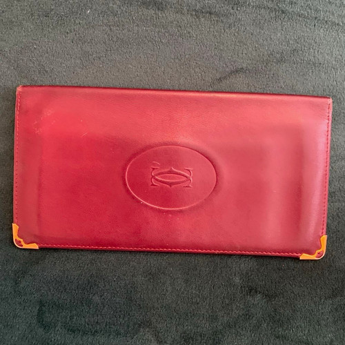 Cartier paris red leather long - paris,