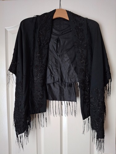 Victorian era black scarf - victorian,