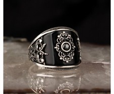 Onyx silver ring  HandmadePure