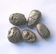 Iron pyrite tumble - pyrite, pebble